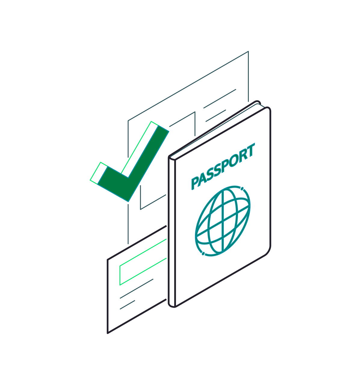 Immigration and residency services illustration